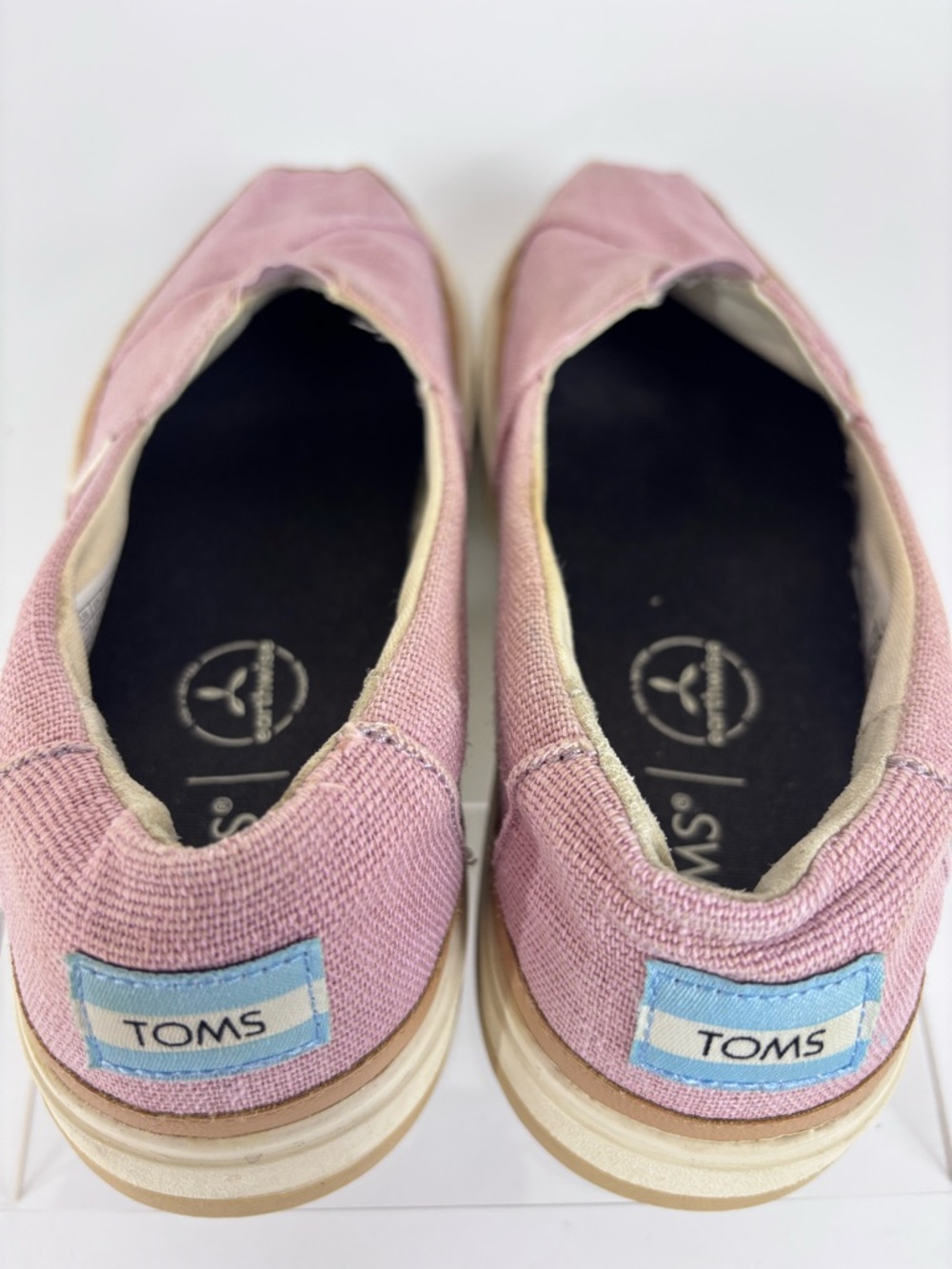 Toms Alpargata Lug Slip-On Loafers Canvas Platform Shoes Love Give Mauve Sz 7.5 - Picture 11 of 16